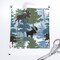 Blue Woods Outdoor Green Trees Moose Wildlife. Pines Forest Winter Custom Printed Fabric by Spoonflower Various Fabrics by the Yard or Fat Quarter